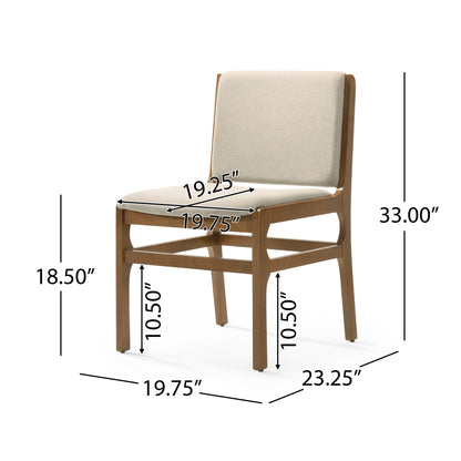 Galtin Contemporary Fabric Upholstered Wood Dining Chairs, Set of 2