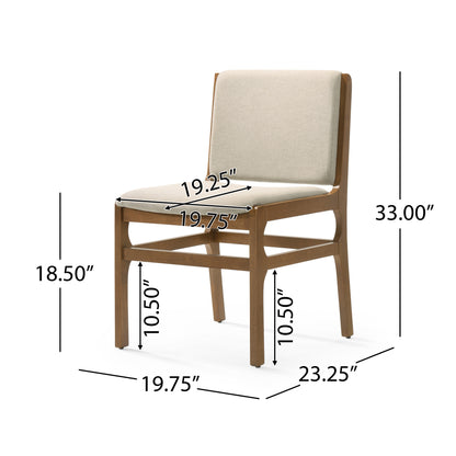 Galtin Contemporary Fabric Upholstered Wood Dining Chairs, Set of 4