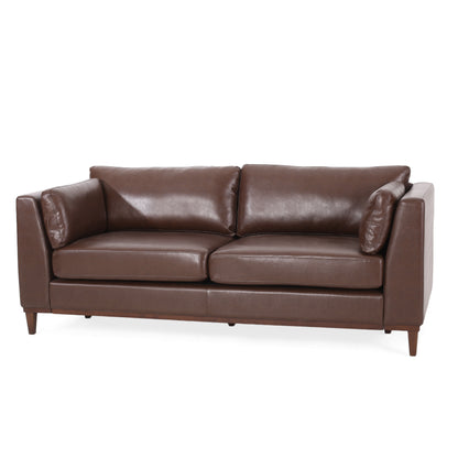 Ayers Contemporary Faux Leather Upholstered 3 Seater Sofa
