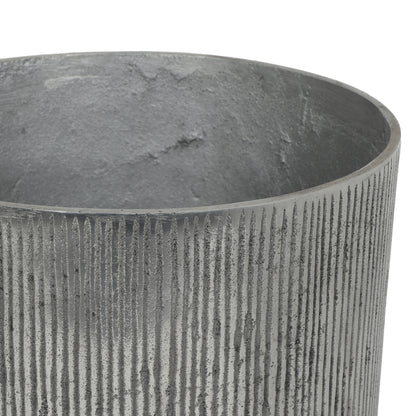 Leet Modern Handmade Aluminum Planter Pot, Raw Polish