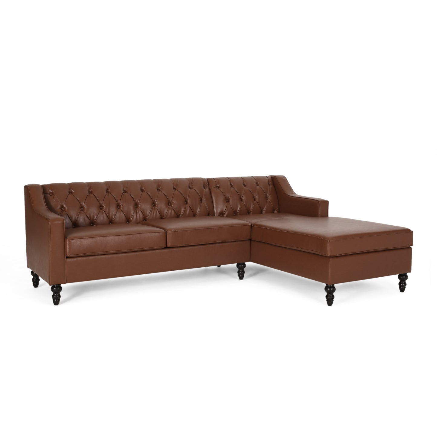 Bluewater Contemporary Tufted Chaise Sectional