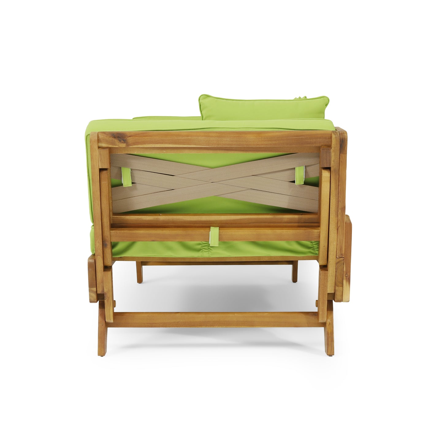 Oceanna Outdoor Acacia Wood and Rope Expandable Daybed with Cushions