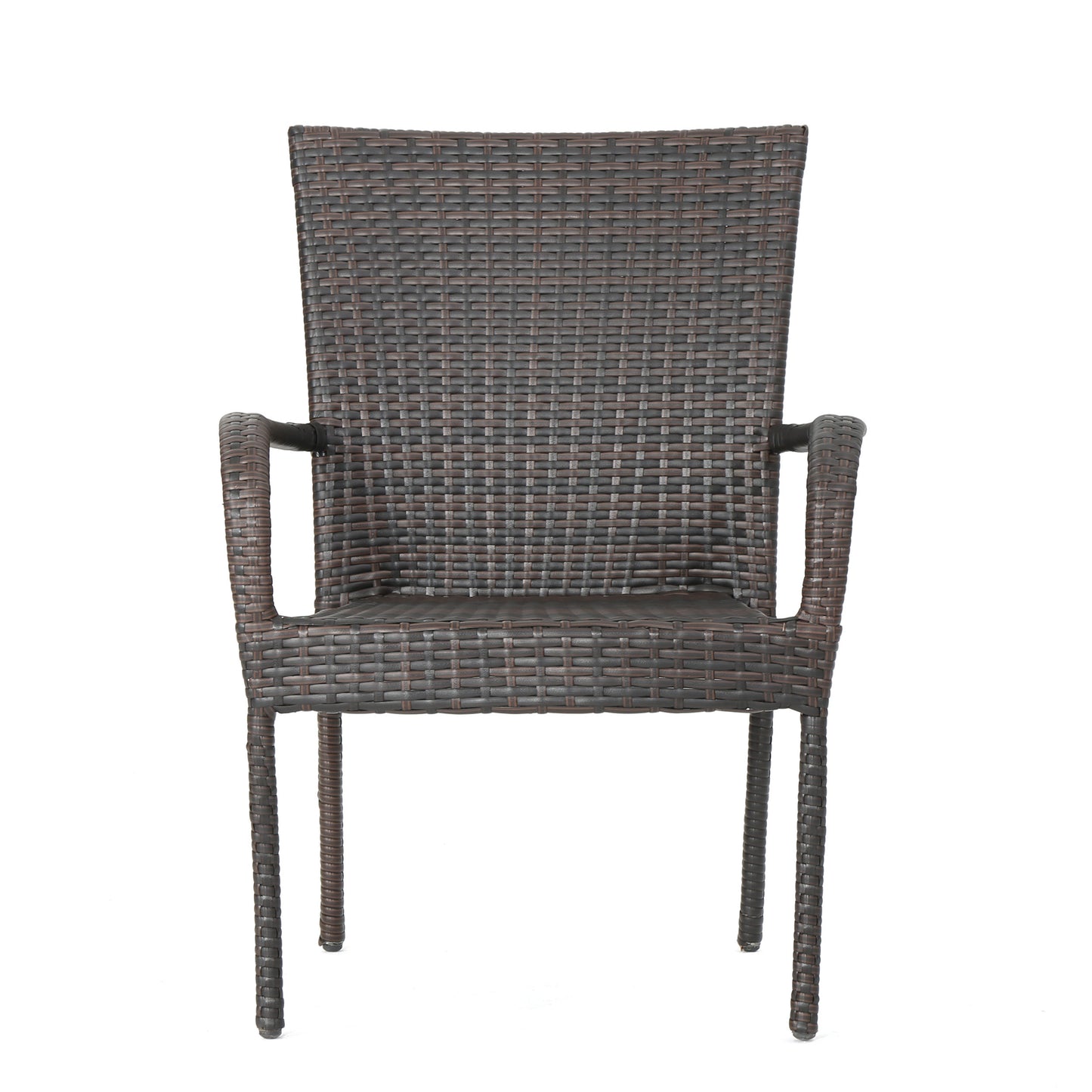 Kory Outdoor 5pc Multibrown Wicker Square Dining Set