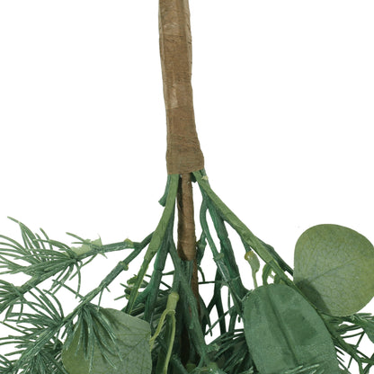 Nolta 32.5" Eucalyptus and Fir Artificial Teardrop Wreath, Green