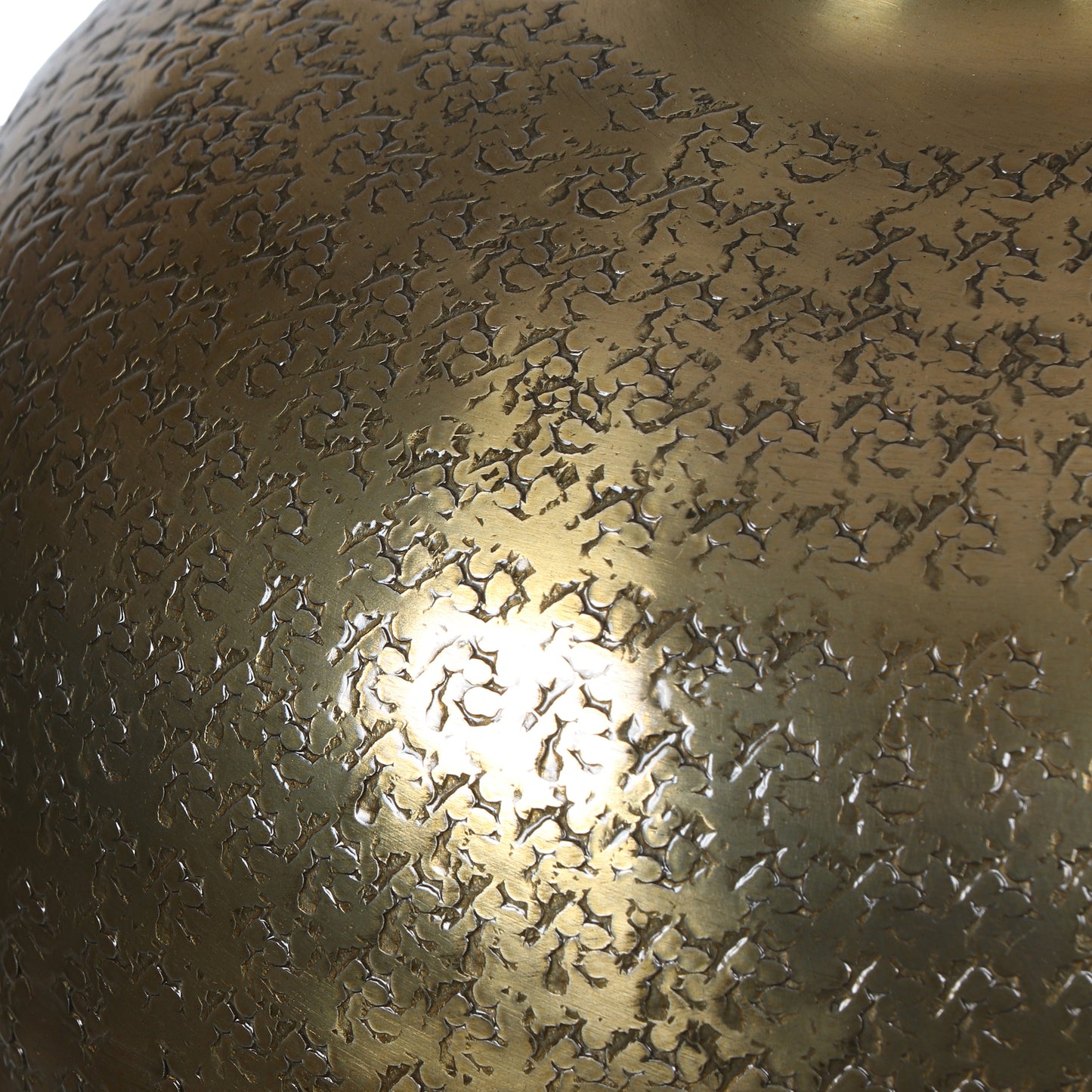 Olcott Handmade Textured Aluminum Vase, Brass