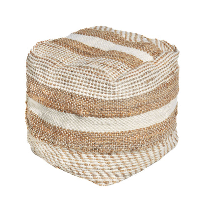 Lola Boho Handcrafted Fabric Cube Pouf