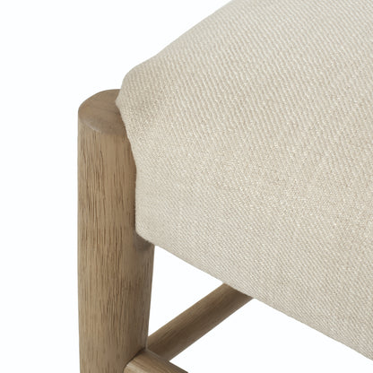 Alachua Farmhouse Fabric Upholstered Wood Expandable 5 Piece Dining Set