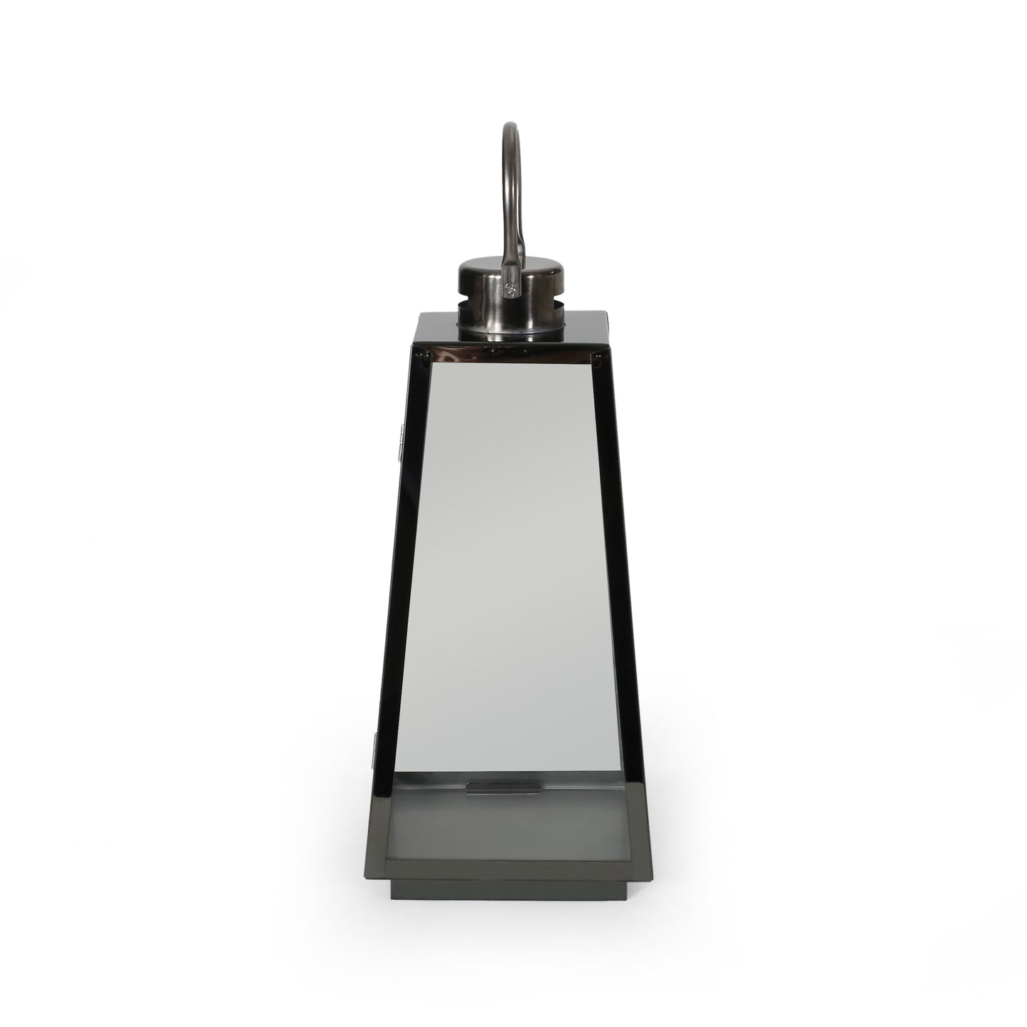 Thaddeus Modern Stainless Steel Lantern, Set of 2, Black