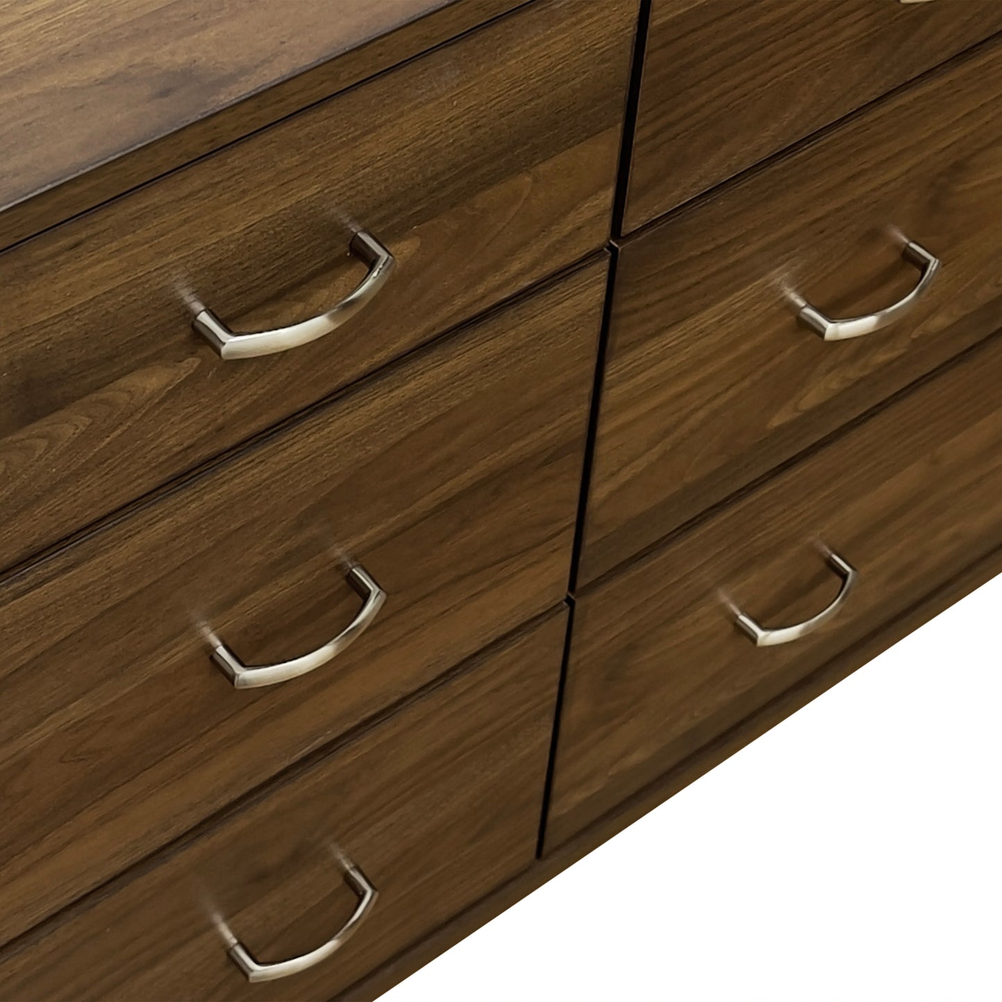 Wilbur Mid Century Modern Wooden 6 Drawer Double Dresser