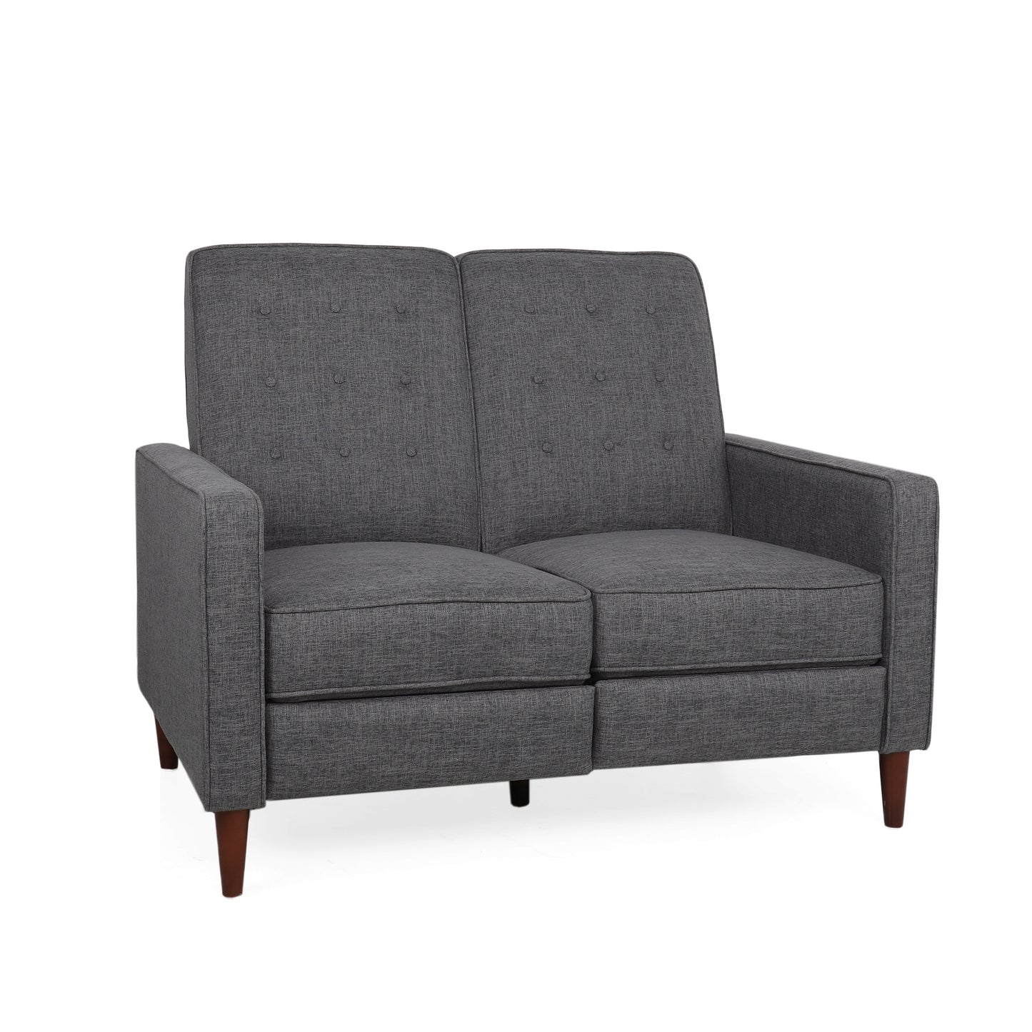 Manville Contemporary Tufted Loveseat Pushback Recliner