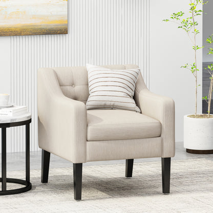 Aragon Contemporary Fabric Tufted Accent Chair