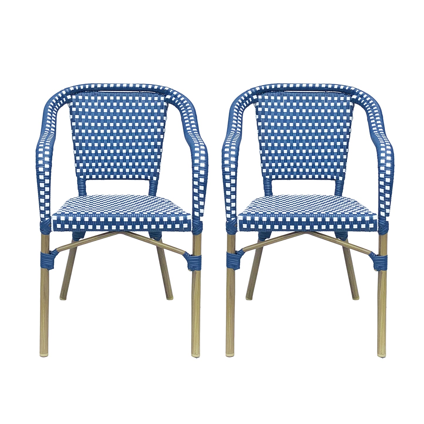 Grouse Outdoor French Bistro Chairs, Set of 2