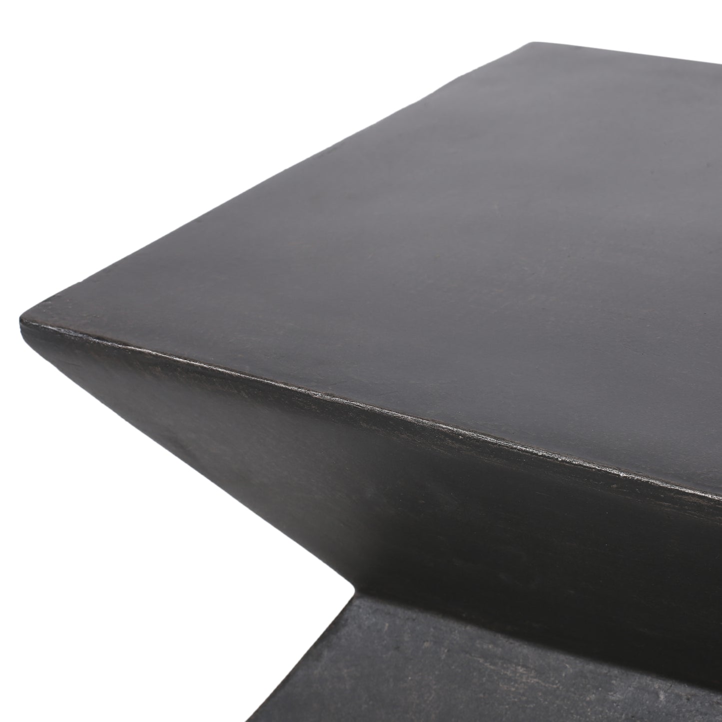 Chellis Outdoor Lightweight Concrete Side Table, Antique Copper