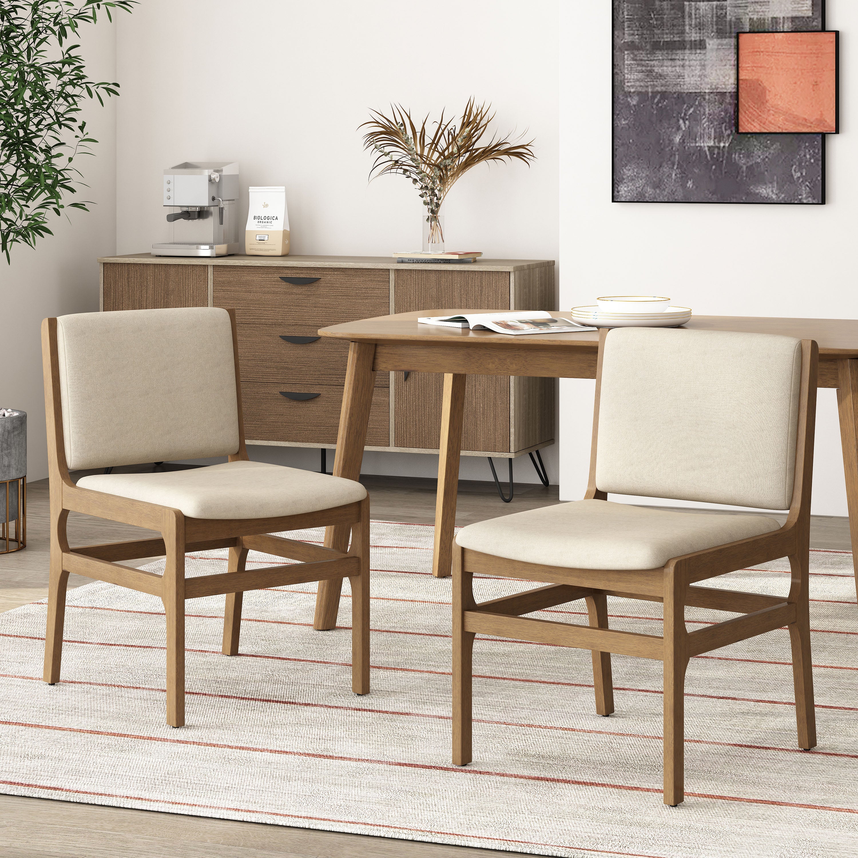 Framework upholstered dining online chair