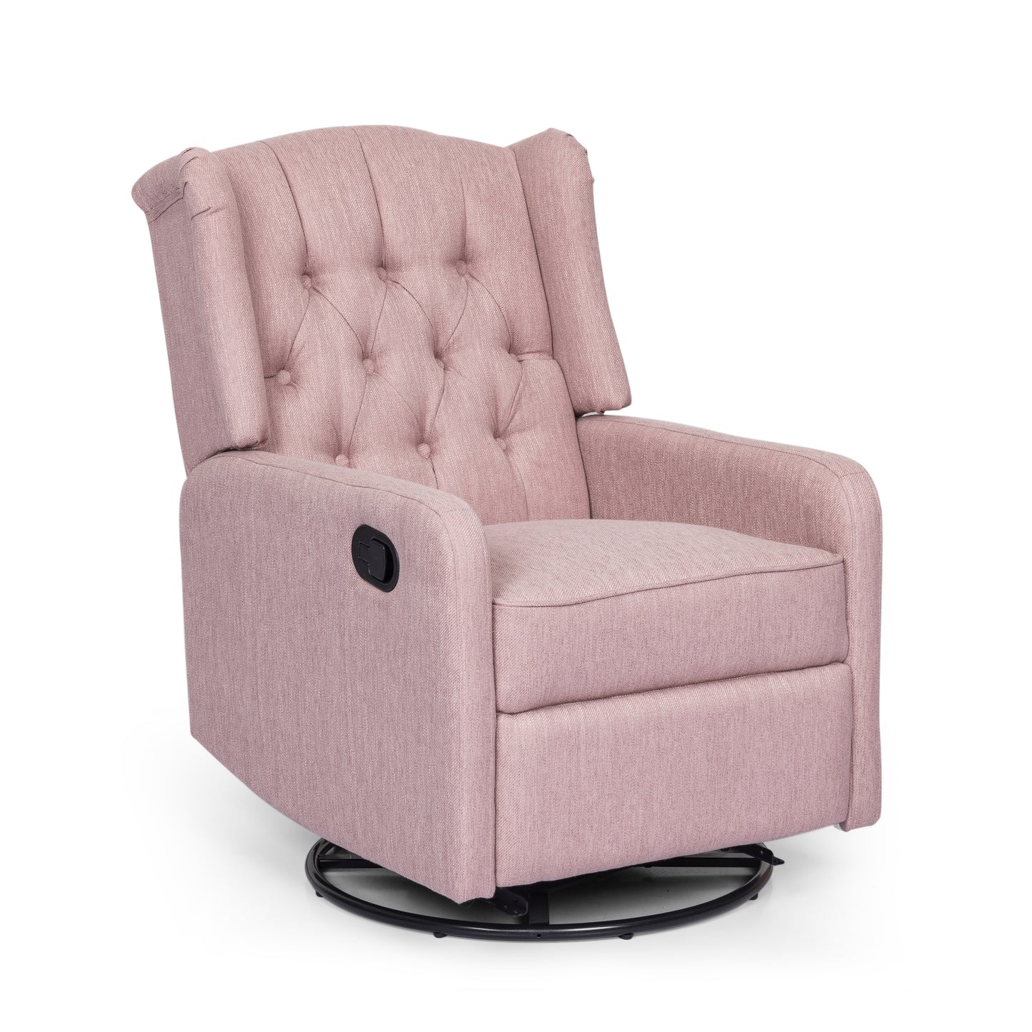 Houck Contemporary Tufted Wingback Swivel Recliner