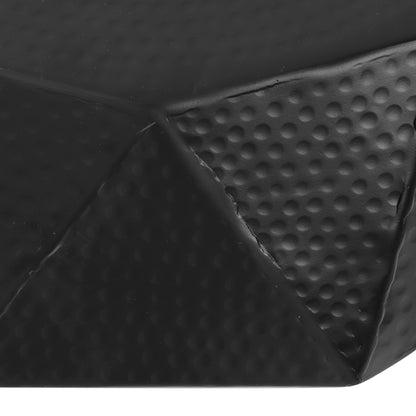 Barger Handcrafted Modern Aluminum Polygonal Coffee Table, Black